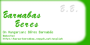 barnabas beres business card